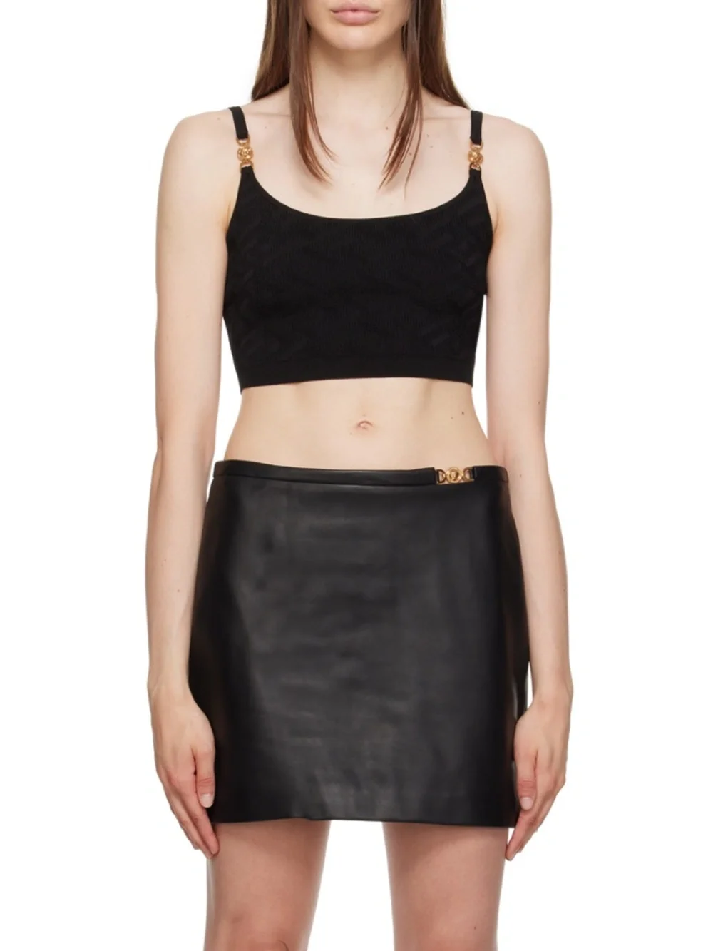 Versace Versace Medusa Plaque Cropped Knitted Top - Picture 7 of 7
